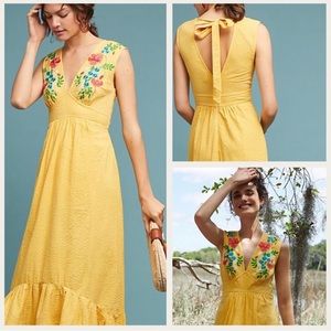 NWT Tracy Reese x Anthropologie Catalina Flounced Midi Dress